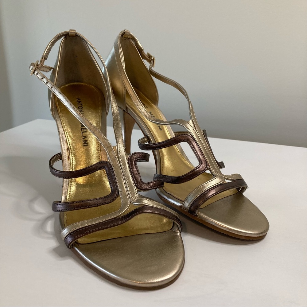 Antonio Melani Gold and Bronze Sandals/Heels